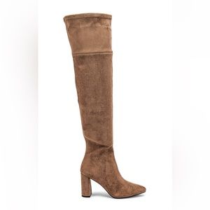 NWOT! Jeffrey Campbell High Knee Taupe Suede Boot (US 9.5)